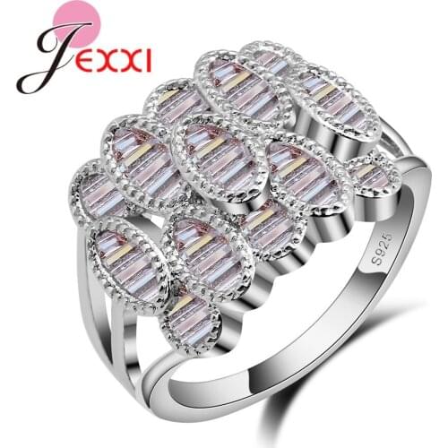 New Fashion Unique Women Finger Ring Solid 925 Sterling Silver Brand Jewelry for Women Engagement Mystic Bague