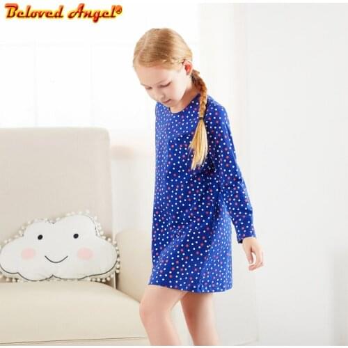 Autumn Winter Girl Dress Cotton Long Sleeve Children Dresses for Party Wedding Dot Kids Dresses for Girls Fashion Girls Clothing
