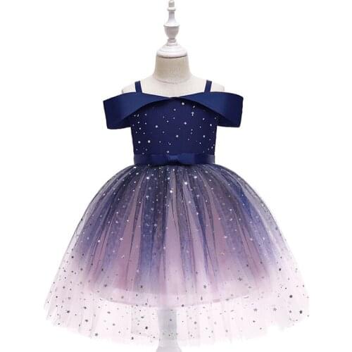 3-10 Yrs Baby Girl Dress Boat Neck Dress Birthday Party Wedding Dress Tutu Princess Dress Halloween Christmas Clothes For Summer