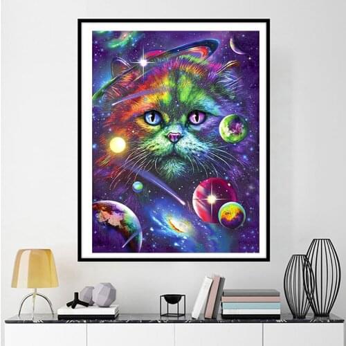 Full Square/Round Mosaic 5D DIY Diamond Painting Color cat pictures of Rhinestones Diamond embroidery Kit home decoration FG1702