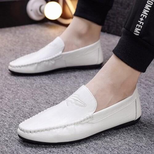 Leisure business style Leather Shoes Men Brand Footwear Soft leather shoes light Loafers Mens Sneakers men chaussure homme ete
