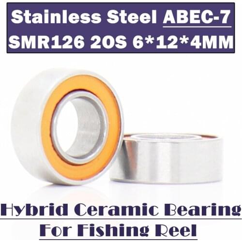 SMR126 2OS 6x12x4 mm CB ABEC7 Stainless Steel Hybrid Ceramic Bearing DRY Ocean Fishing Reels Ball Bearings SMR126C