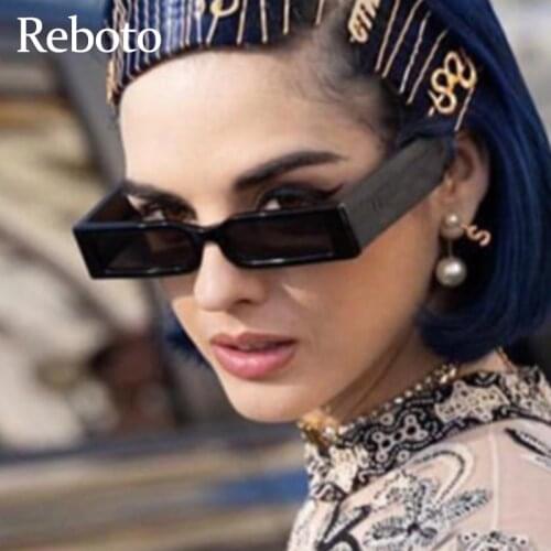 New Trends Rectangle Retro Vintage Sunglasses Men Women Luxury Brand Designer Fashion Hip Hop Street Sunglasses Shades For Women
