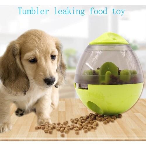Pet Tumbler Leakage Food Dispensing Tumbler Treat IQ Ball Interactive Toy Training for Dogs and Cats