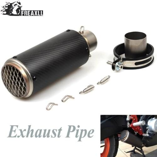 51MM Universal Motorcycle Exhaust Pipe Scooter Modified Carborn Firber Muffler exhaust pipe For Suzuki Honda Fit Most Motorbike