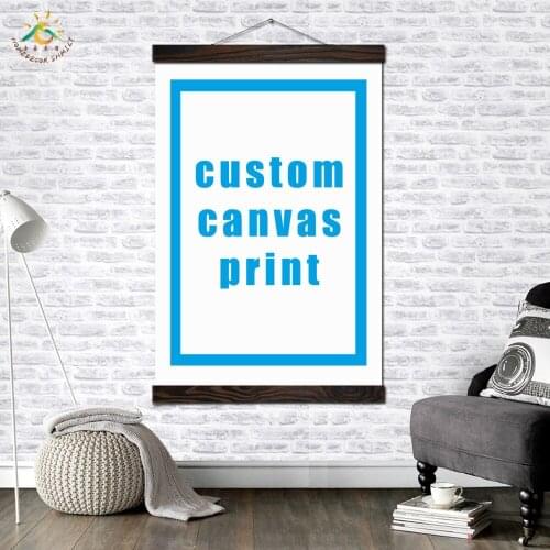 Custom Canvas Print Vintage Posters and Prints Scroll Painting Canvas Art Modern Wall Pictures Frame Painting Home Decoration