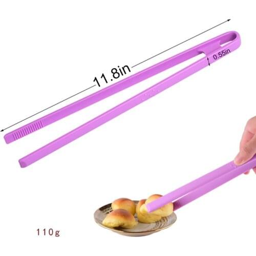 1pc Food Grade Silicone Kitchen Tongs Long Handle Nonslip Barbecue Serving BBQ Tools Accessories