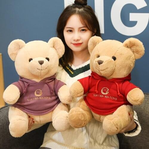 25/35/45CM Lovely Teddy Bear with Sweater Plush Toys Stuffed Soft Animal Kawaii Teddy Dolls Cute Appease Gift For Children Kids