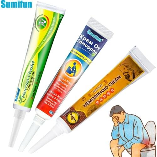 3Types of Sumifun Herbal Hemorrhoids Cream Effective Treatment Internal Hemorrhoids Piles External Anal Fissure Ointment