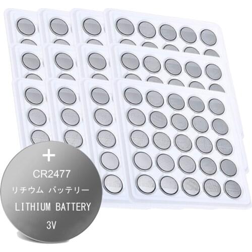 300pcs 3V lithium Battery CR2477N ECR2477 2477 3V For Watch brake light instrumentation car key Button Batteries BR2477 DL2477