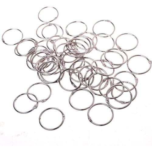 50pcs 1-3/8inches Diameter Metal Book Loose Leaf Binder Rings（35mm