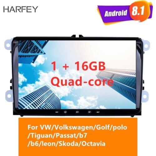 Harfey 9 inch Android 8.1 2Din Car Multimedia player For VW/Volkswagen/Golf/Polo/Tiguan/Passat/b7/b6/leon/Skoda car Radio GPS