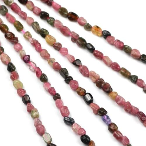 3~5mm Irregular Tourmaline Beads Natural Stone Gravel Spacer Loose beads for Jewelry Bracelet Neckalce Earring Making DIY 15