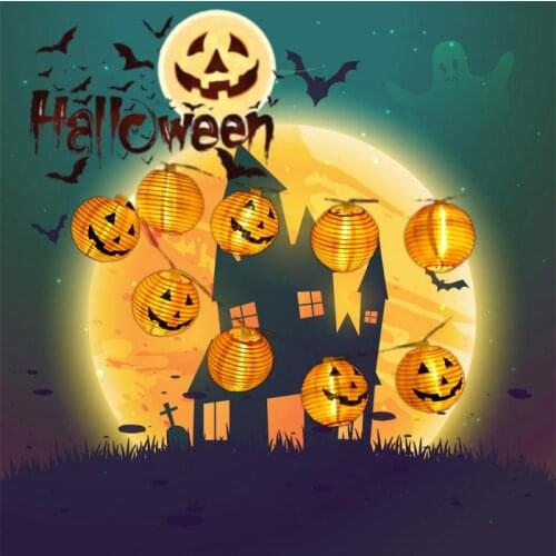 Halloween Decoration Pumpkin Halloween Lantern String Lights Party Funny Ghost Inflatables Ornament Lights 6/10/20LED