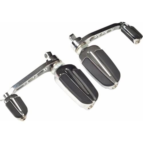 Chrome Motorcycle Sliding Pedal Motorcycle Heel Shelf Tripod case for Harley Sportster Model FXWG FXST FXLG FXR