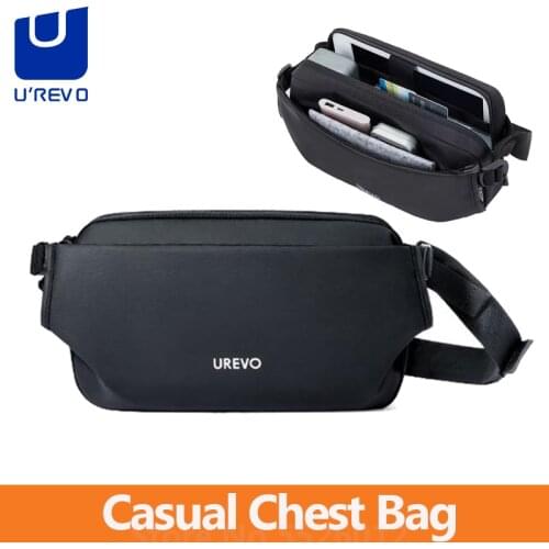 Urevo Fashion Casual Chest Bag Leisure Sports Chest Waist Bag For Men Women Travel Waterproof Wallet