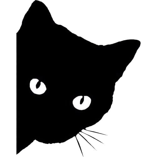 Novelty Creative Car Stickers Cat Peeking Waterproof Window Decals KK Vinyl Motorcycle Accessories PVC 16cm X 12.8cm