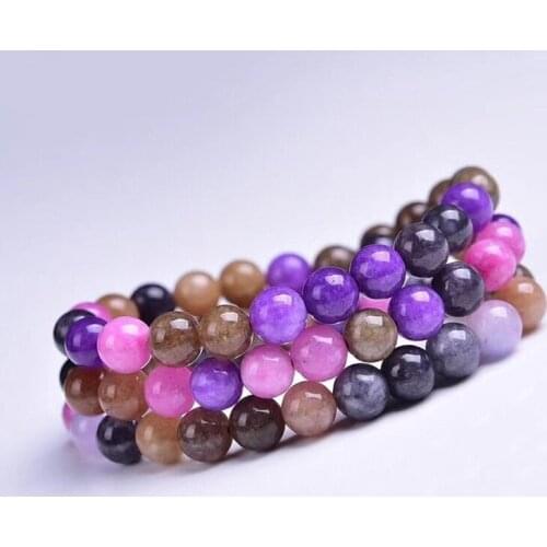 Wholesale Color Crystal Bracelet Round Bead Bracelets for Women Beauty Sweet Multiple layers Charm Hand Wrist Jewelry JoursNeige