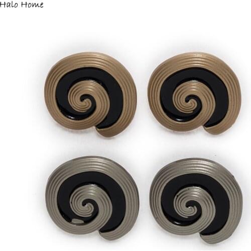 5pcs Swirl Metal Shank Button Sewing Scrapbooking Home Clothing Replace Handmade Crafts Accessories Decor 18mm
