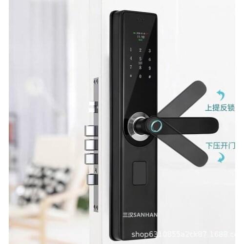 Three Han Chinese and English Fingerprint Lock Bluetooth Password Smart Lock Indoor Door Apartment Lock Office One Hold Fingerpr