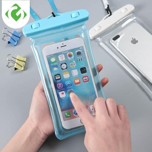 Swimming Bags Waterproof Bag with Luminous Underwater Pouch Phone Case For iphone 6 6s 7 universal all models 3.5 inch -6 inch