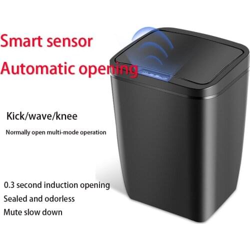 15L smart trash can, automatic induction electric trash can Household trash can bedroom kitchen bathroom trash can accessories