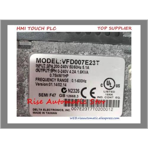 VFD-E Inverter AC Motor Drive 3 Phase 220V 750W 1HP 4.2A 600HZ New VFD007E23T