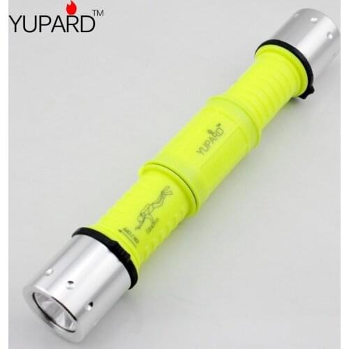 YUPARD Q5 LED diving Underwater diver Waterproof white yellow light double head Flashlight Torch lamp outdoor camping torch