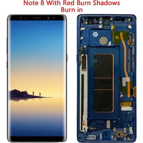 Super AMOLED N950F LCD For Samsung Note 8 LCD Display 6.3'' With Frame Assembly For Samsung Note 8 SM-N950 LCD Display Repair