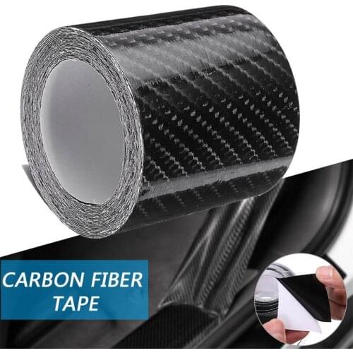 1 Roll 3 Meter Carbon fiber Car Sticker Protector Strip Door Sill Anti Scratch Tape Collision Scuff DIY Paste Protection Sticker