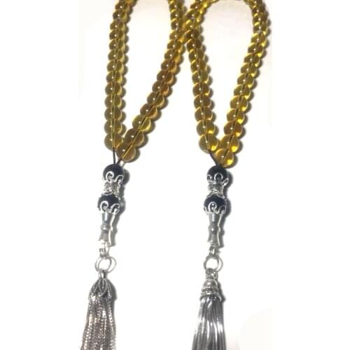 100% Natural Blue Amber Muslim Taisbha 33 rosary S925 Accessories Advanced Moslem Supplies Wholesale Free Shipping
