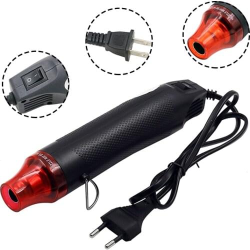 110V/220V US/EU Plug Mini Hot Air Gun Heat Gun Electric Power 300W for Glue Ink Paint Drying Embossing Powder Melting 2021 New