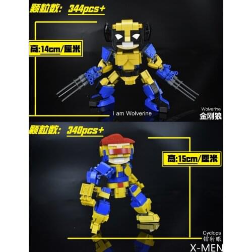 2019 new arrive Kennie DIY MOC Building Blocks X-Men Wolverine-Laser Eye man for children gifts
