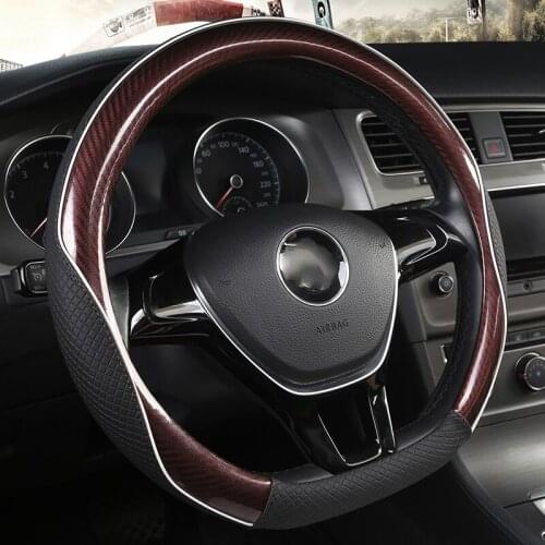 Car Steering Wheel Cover 38CM D Type For Hyundai ioniq Suzuki Swift 2018 2019 For VW GOLF 7 2015 POLO JATTA Auto Car Accessories