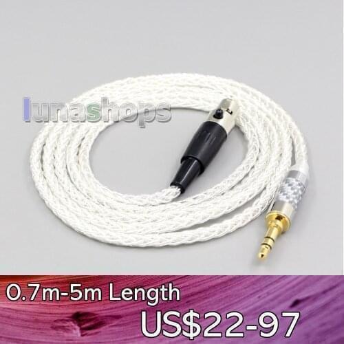LN006529 8 Core Silver Plated OCC Earphone Cable For AKG K553 MKII MK2 K141 MKII MK2 K240 STUDIO K702 Headphone