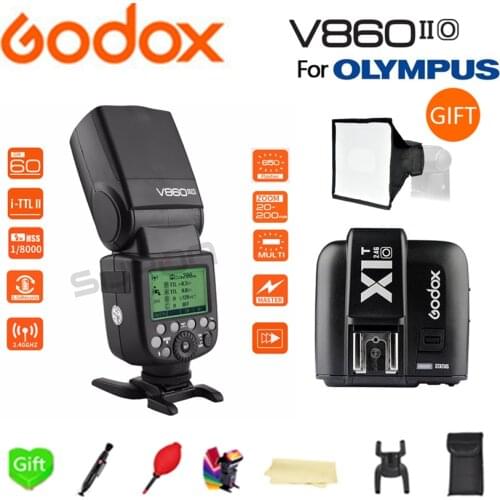 Paypal Accpect, Godox V860II-O Flash GN60 HSS TTL Li-ion Battery V860II Flash Speedlite + X1T-O Trigger for Olympus Camera