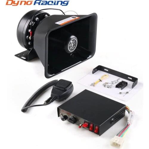 12V 200W 8 Tones Loud Car Warning Alarm Police Siren Horn Speaker PA with MIC System
