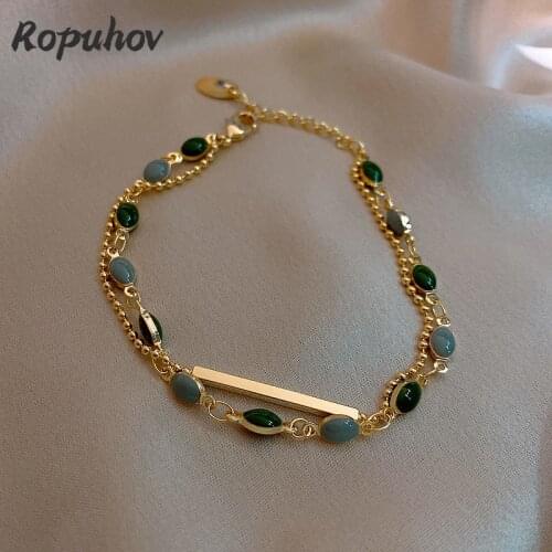 Ropuhov 2021 New Fashion Jewelry for Women Gift Evil Eye Charm Bracelets Stainless Steel Bangle Bracelet Wholesale Lots Bulk