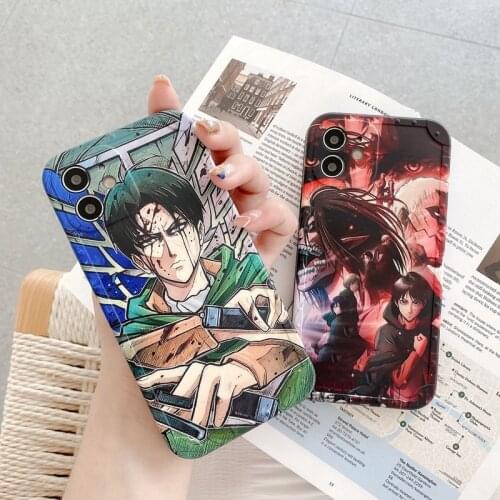 ZUIDID Attack On Titan Phone Case For iPhone XS Max 11 Pro 12 XR X 7 8 Plus SE2020 Hot Japan Anime Soft IMD Cover Pattern Fundas