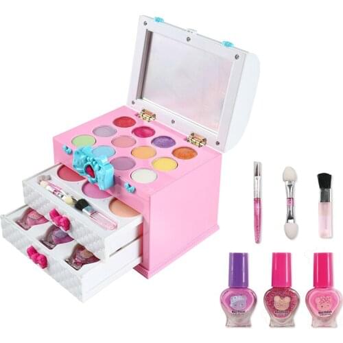 Children Make Up Girl Toys Princess Dressing Table Fashion Beauty Set Safe Non-Toxic Easy To Clean Makeup Kit For Masquerade