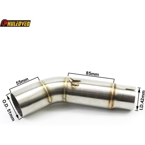 GSR 750 Link Pipe Motorcycle Exhaust Muffler Middle Link Pipe Connector Pipe for GSR750 Motorbike Muffler Exhaust Escape Damper