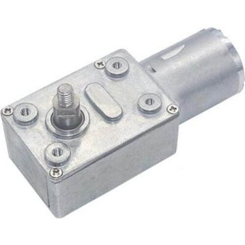 DC 6V 12V 24V Worm Gear Motor High Torque Electric Motor 2-160RPM Metal Gear Reducer Reduction Motor Micro Low Speed Worm Motor