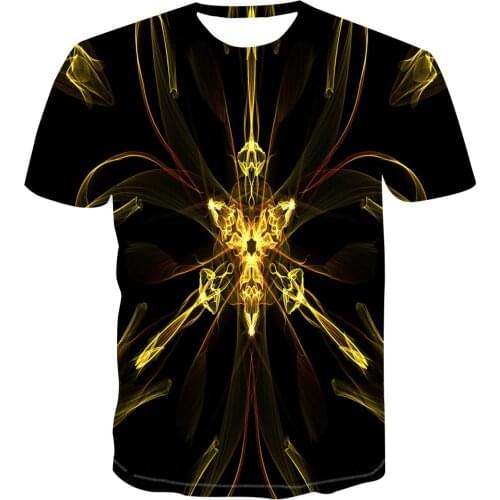 New 3D top geometric t-shirt mens top loose T-shirt short sleeve round neck T-shirt art top S-6XL