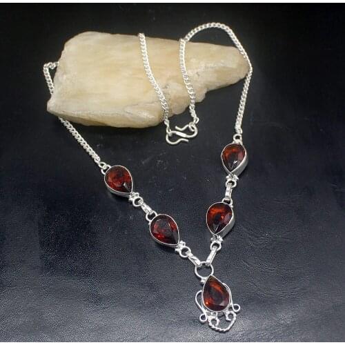 Gemstonefactory Jewelry Big Promotion 925 Silver Trendy Shiny Honey Topaz Ladies Women Chain Necklace 46cm 20213513