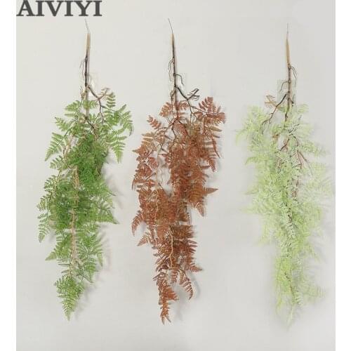 Simulation No. 2 Grass Wall Hanging Flower Plant Fake Rattan Flowers Artificial Hanging for Home Wedding Wall Decoration