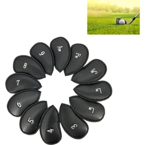 12Pcs Waterproof Golf Stick Cover Set Outdoor Brassie Club Training Headcover Protector