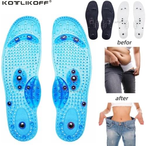 KOTLIKOFF Unisex Magnetic Massage Insoles Foot Acupressure Shoe Pads Arch Support Therapy Slimming Insoles for Weight Loss