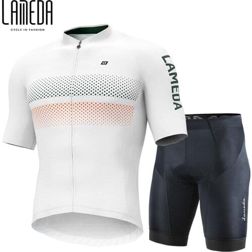 LAMBDA Summer Cycling Suit Short Sleeve Suit Mens Cycling Road Mountain Bike Cycling Suit Equipped with Asian Dimensions