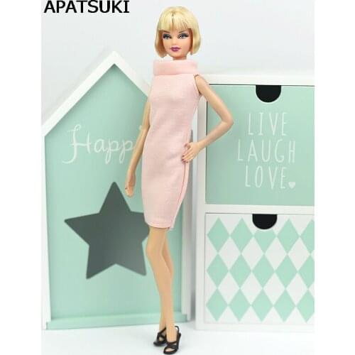 Sweet Pink Dress For Barbie Doll One Piece Evening Dresses Vestido Clothes For Barbie Princess 1/6 BJD Doll Accessories