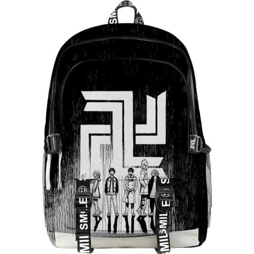 Tokyo Revengers merch Fashion Oxford Cloth Backpack 3D Multi Zipper Casual Student large-capacity school bag
